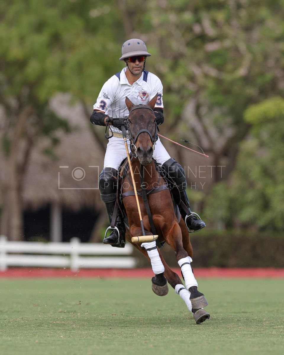 Lechuza Caracas and La Romanza 3J play polo during the Copa Britanica at Casa de Campo in La Romana, La Romana, Dominican Republic on March 1, 2026. (Photos by Bryan Bennett)