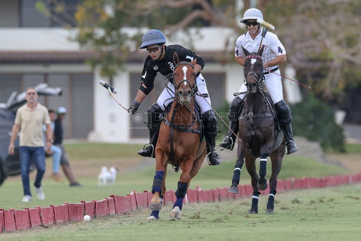 Lechuza Caracas and La Romanza 3J play polo during the Copa Britanica at Casa de Campo in La Romana, La Romana, Dominican Republic on March 1, 2026. (Photos by Bryan Bennett)