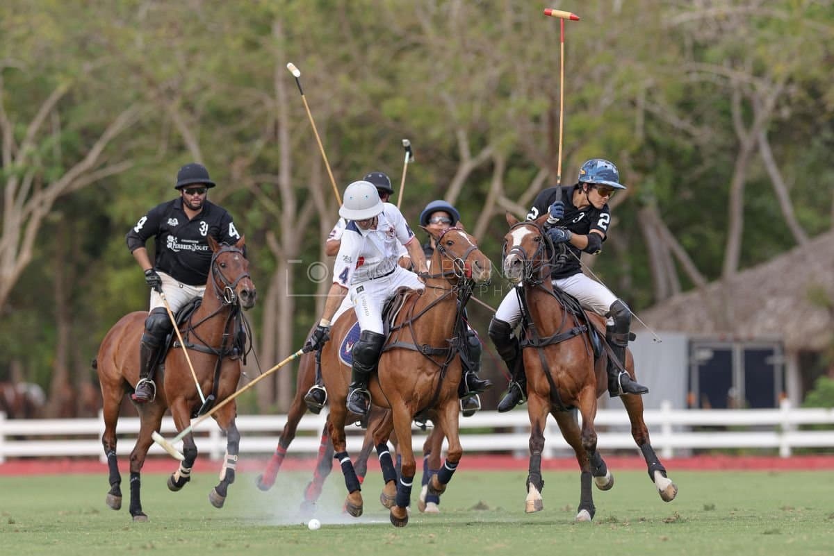 Lechuza Caracas and La Romanza 3J play polo during the Copa Britanica at Casa de Campo in La Romana, La Romana, Dominican Republic on March 1, 2026. (Photos by Bryan Bennett)