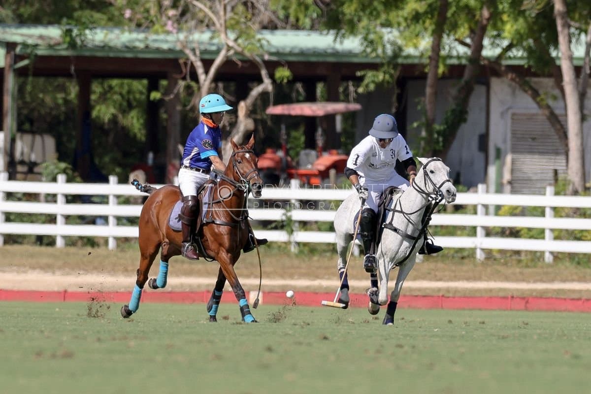 La Romanza 3J and La Espada Gulf play polo during the Copa Britanica at Casa de Campo Polo Club in La Romana, Dominican Republic on March 6, 2026. (Photos by Bryan Bennett)