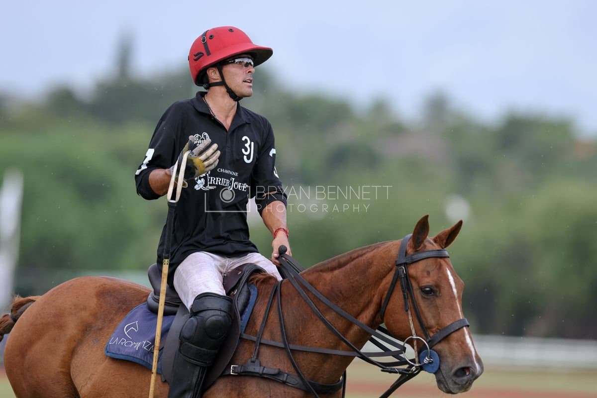 Casa de Campo and La Romanza 3J play polo during the Casa de Campo Challenge at Casa de Campo in La Romana, Dominican Republic on April 4, 2025. (Photo by Bryan Bennett)