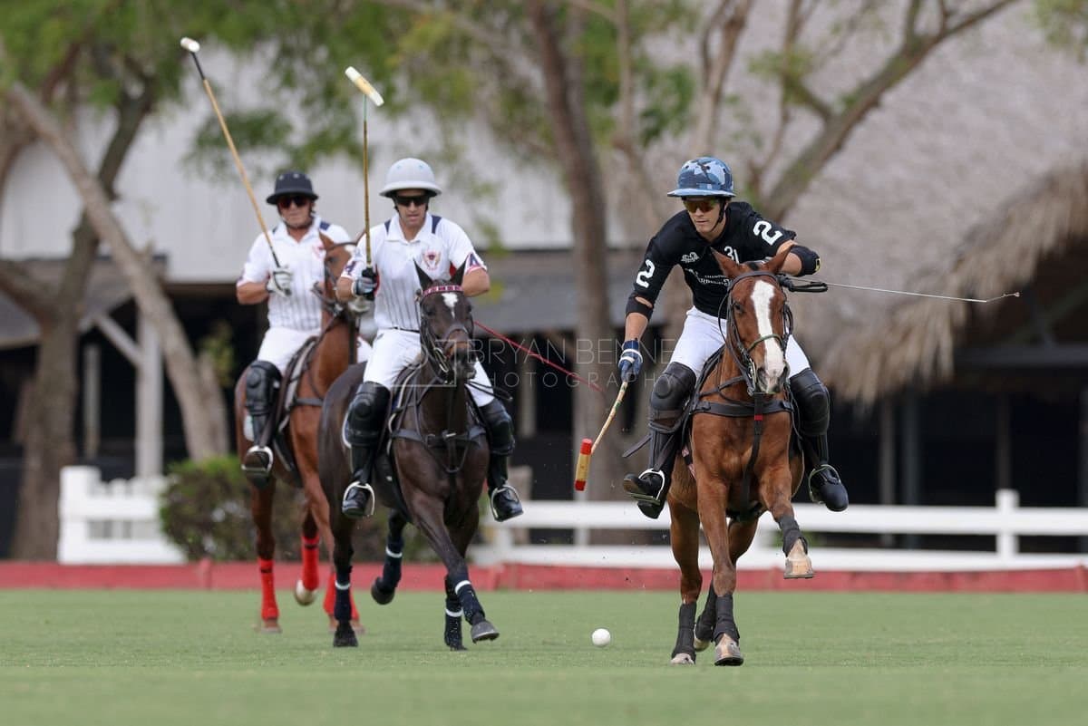 Lechuza Caracas and La Romanza 3J play polo during the Copa Britanica at Casa de Campo in La Romana, La Romana, Dominican Republic on March 1, 2026. (Photos by Bryan Bennett)