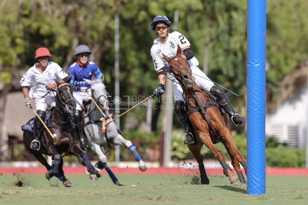 La Romanza 3J and La Espada Gulf play polo during the Copa Britanica at Casa de Campo Polo Club in La Romana, Dominican Republic on March 6, 2026. (Photos by Bryan Bennett)