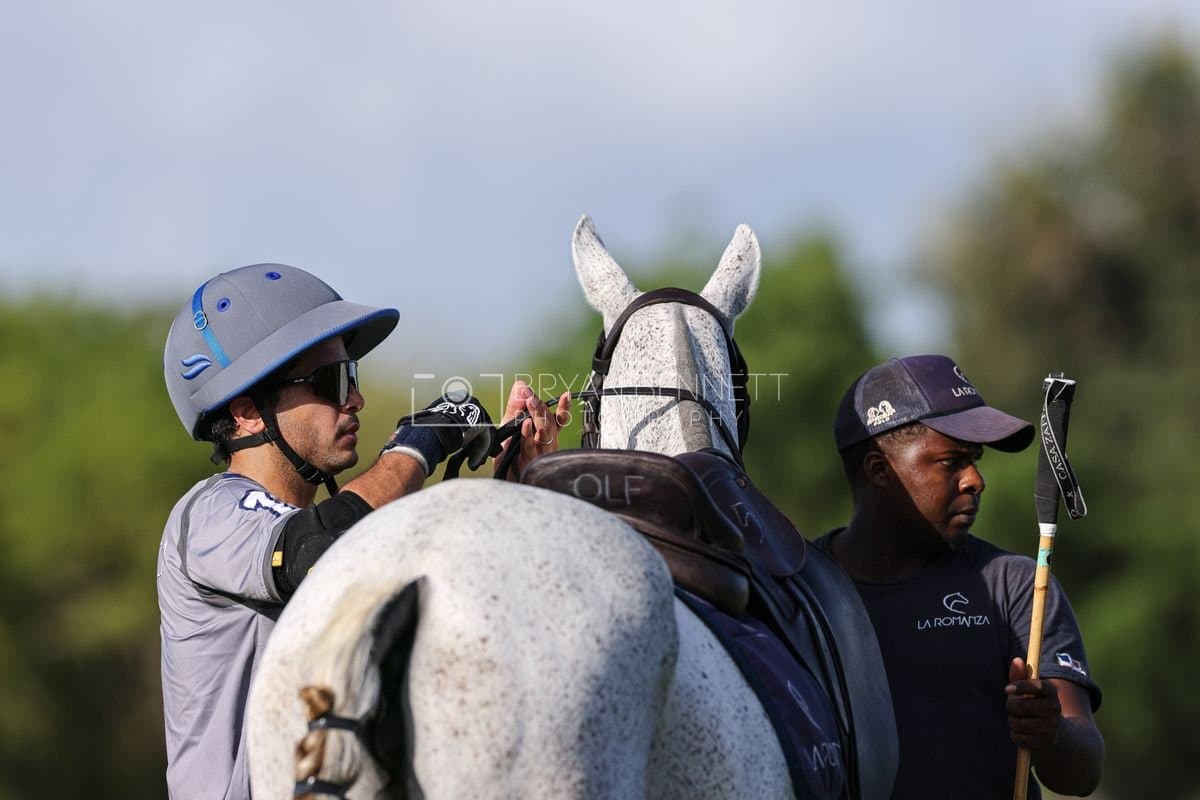 La Suiza and La Carbuccia play polo at Casa de Campo in La Romana, Dominican Republic on August 8, 2026. (Photos by Bryan Bennett)