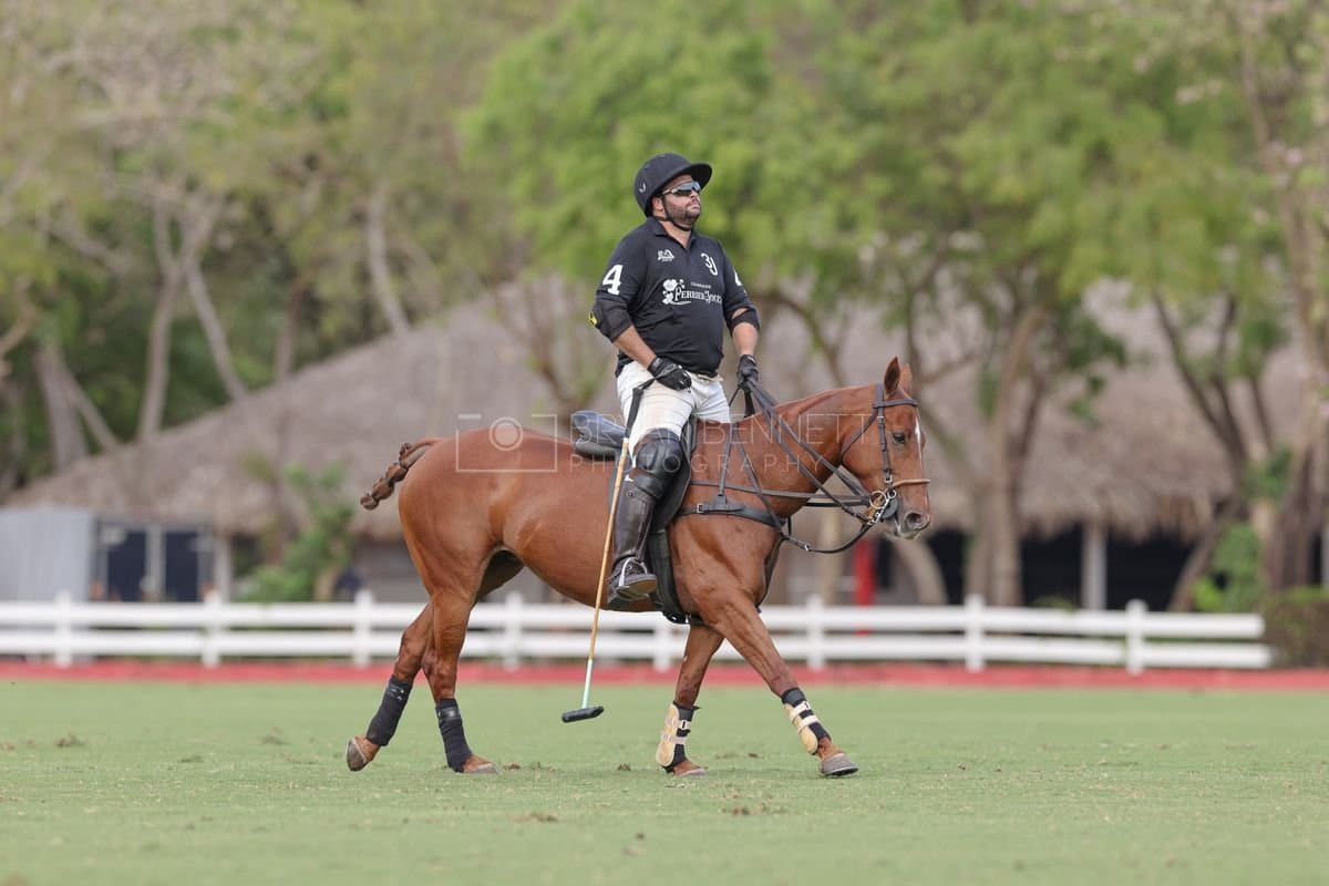Lechuza Caracas and La Romanza 3J play polo during the Copa Britanica at Casa de Campo in La Romana, La Romana, Dominican Republic on March 1, 2026. (Photos by Bryan Bennett)