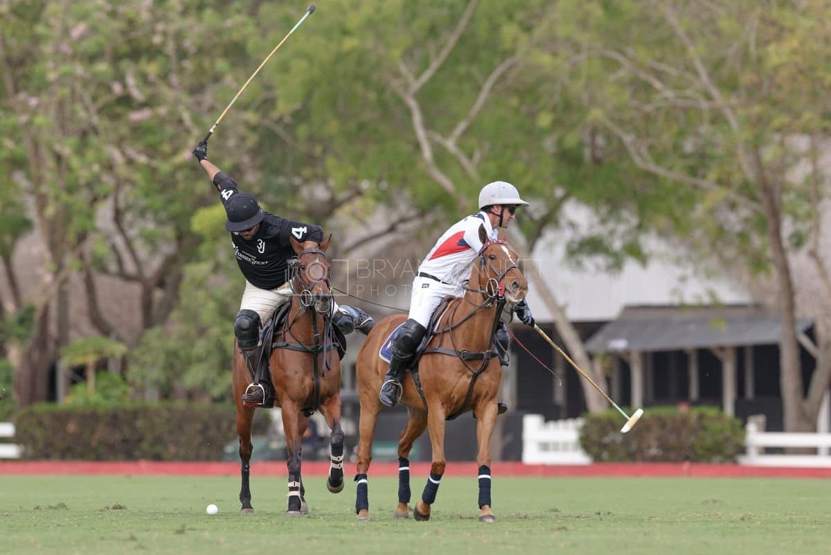 Lechuza Caracas and La Romanza 3J play polo during the Copa Britanica at Casa de Campo in La Romana, La Romana, Dominican Republic on March 1, 2026. (Photos by Bryan Bennett)