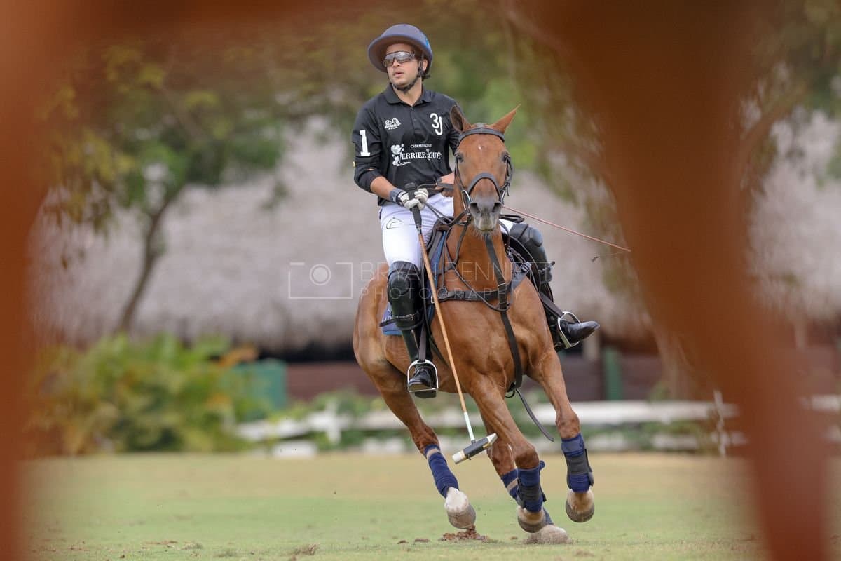 Lechuza Caracas and La Romanza 3J play polo during the Copa Britanica at Casa de Campo in La Romana, La Romana, Dominican Republic on March 1, 2026. (Photos by Bryan Bennett)
