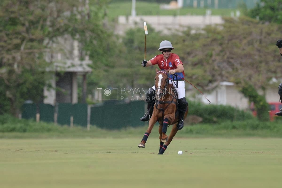 Casa de Campo and La Romanza 3J play polo during the Casa de Campo Challenge at Casa de Campo in La Romana, Dominican Republic on April 4, 2025. (Photo by Bryan Bennett)