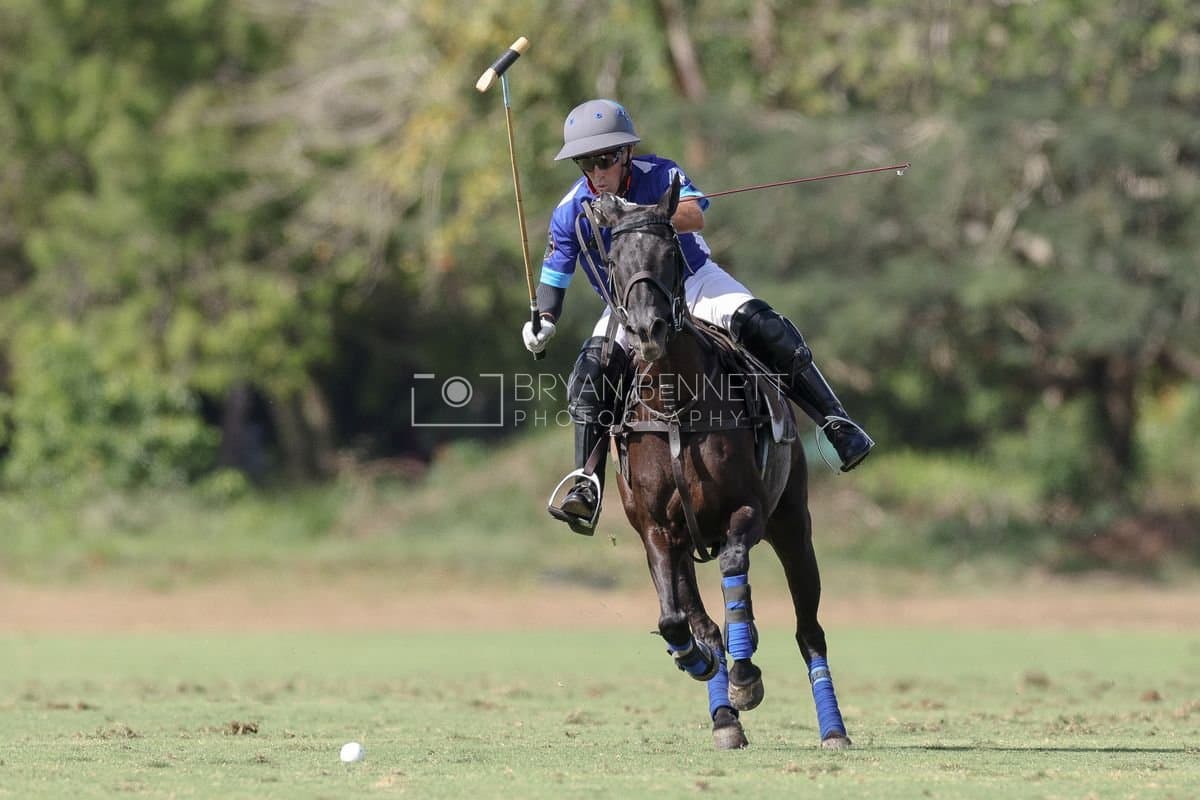La Romanza 3J and La Espada Gulf play polo during the Copa Britanica at Casa de Campo Polo Club in La Romana, Dominican Republic on March 6, 2026. (Photos by Bryan Bennett)