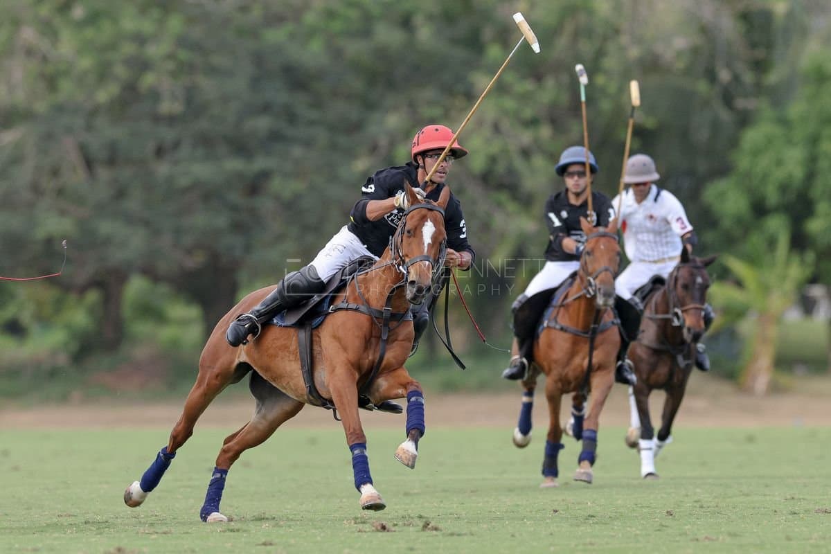 Lechuza Caracas and La Romanza 3J play polo during the Copa Britanica at Casa de Campo in La Romana, La Romana, Dominican Republic on March 1, 2026. (Photos by Bryan Bennett)