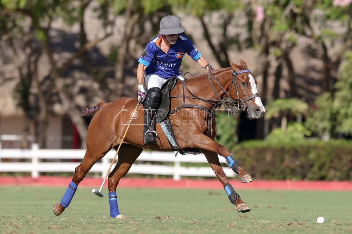 La Romanza 3J and La Espada Gulf play polo during the Copa Britanica at Casa de Campo Polo Club in La Romana, Dominican Republic on March 6, 2026. (Photos by Bryan Bennett)