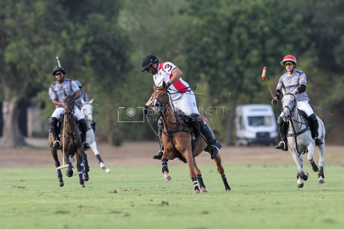La Suiza and La Carbuccia play polo at Casa de Campo in La Romana, Dominican Republic on August 8, 2026. (Photos by Bryan Bennett)