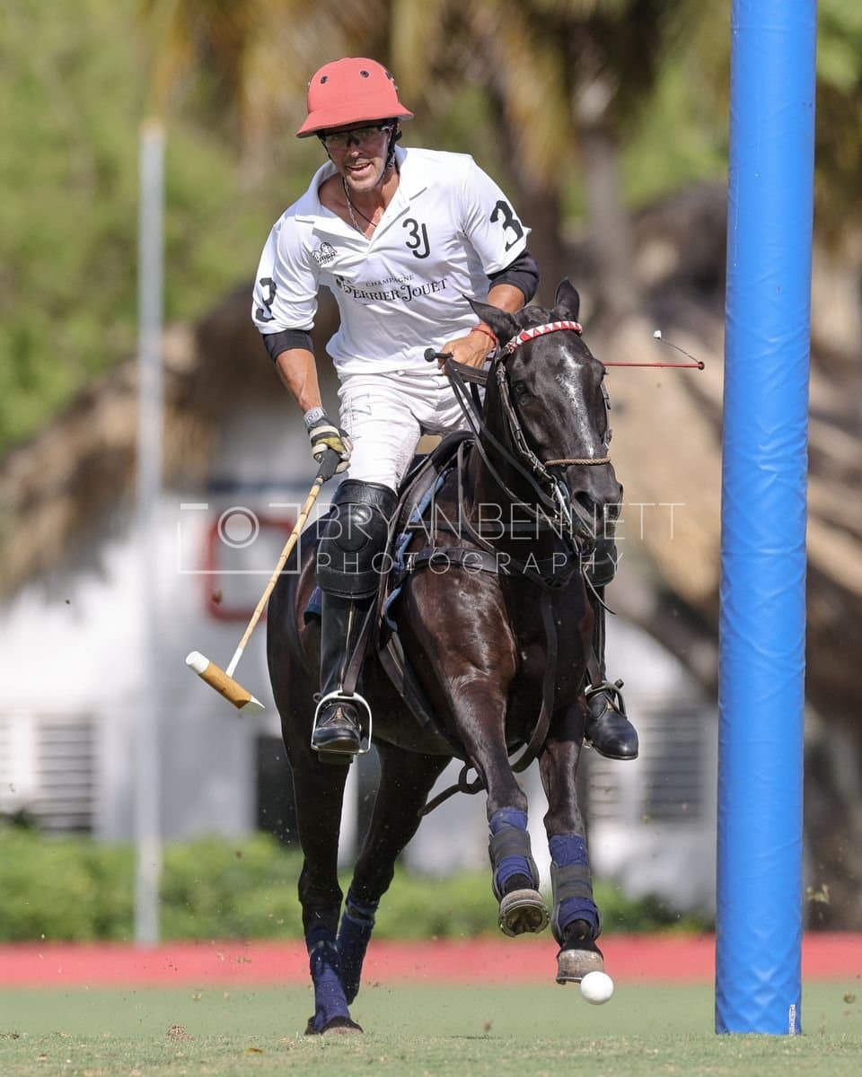 La Romanza 3J and La Espada Gulf play polo during the Copa Britanica at Casa de Campo Polo Club in La Romana, Dominican Republic on March 6, 2026. (Photos by Bryan Bennett)