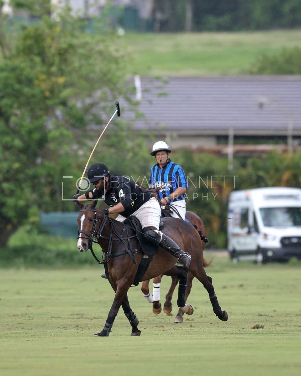Casa de Campo and La Romanza 3J play polo during the Casa de Campo Challenge at Casa de Campo in La Romana, Dominican Republic on April 4, 2025. (Photo by Bryan Bennett)