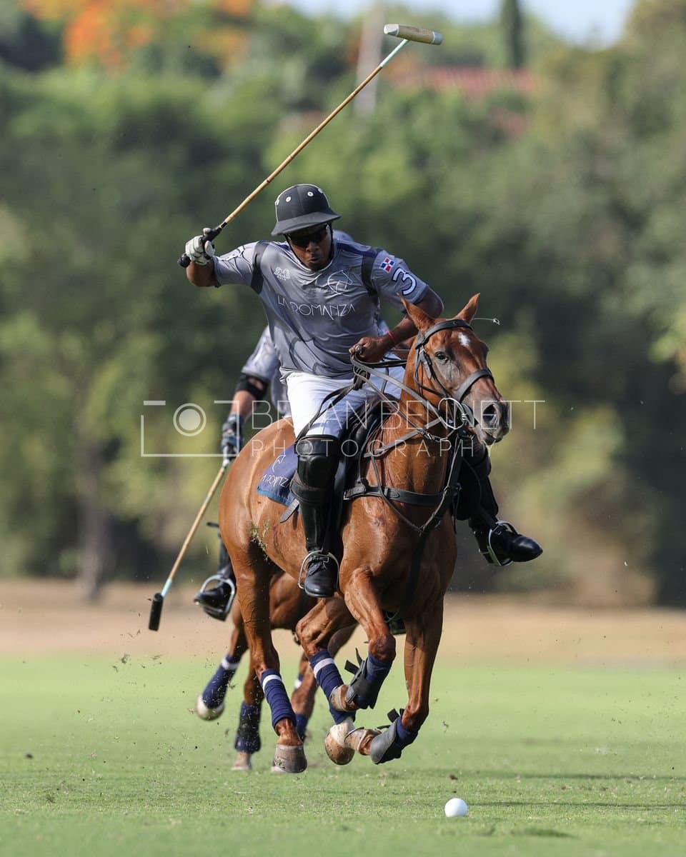 La Suiza and La Carbuccia play polo at Casa de Campo in La Romana, Dominican Republic on August 8, 2026. (Photos by Bryan Bennett)