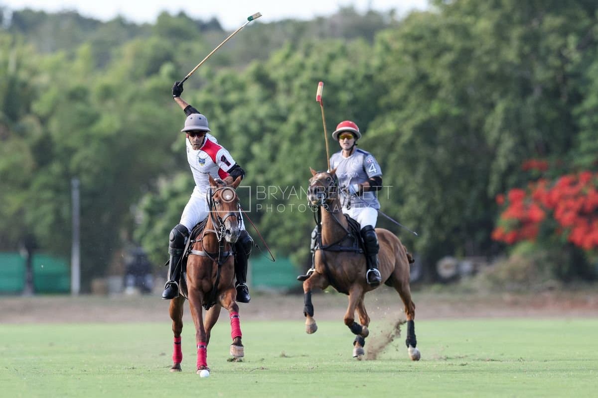 La Suiza and La Carbuccia play polo at Casa de Campo in La Romana, Dominican Republic on August 8, 2026. (Photos by Bryan Bennett)