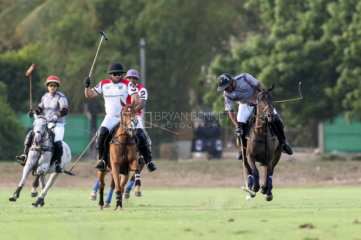 La Suiza and La Carbuccia play polo at Casa de Campo in La Romana, Dominican Republic on August 8, 2026. (Photos by Bryan Bennett)