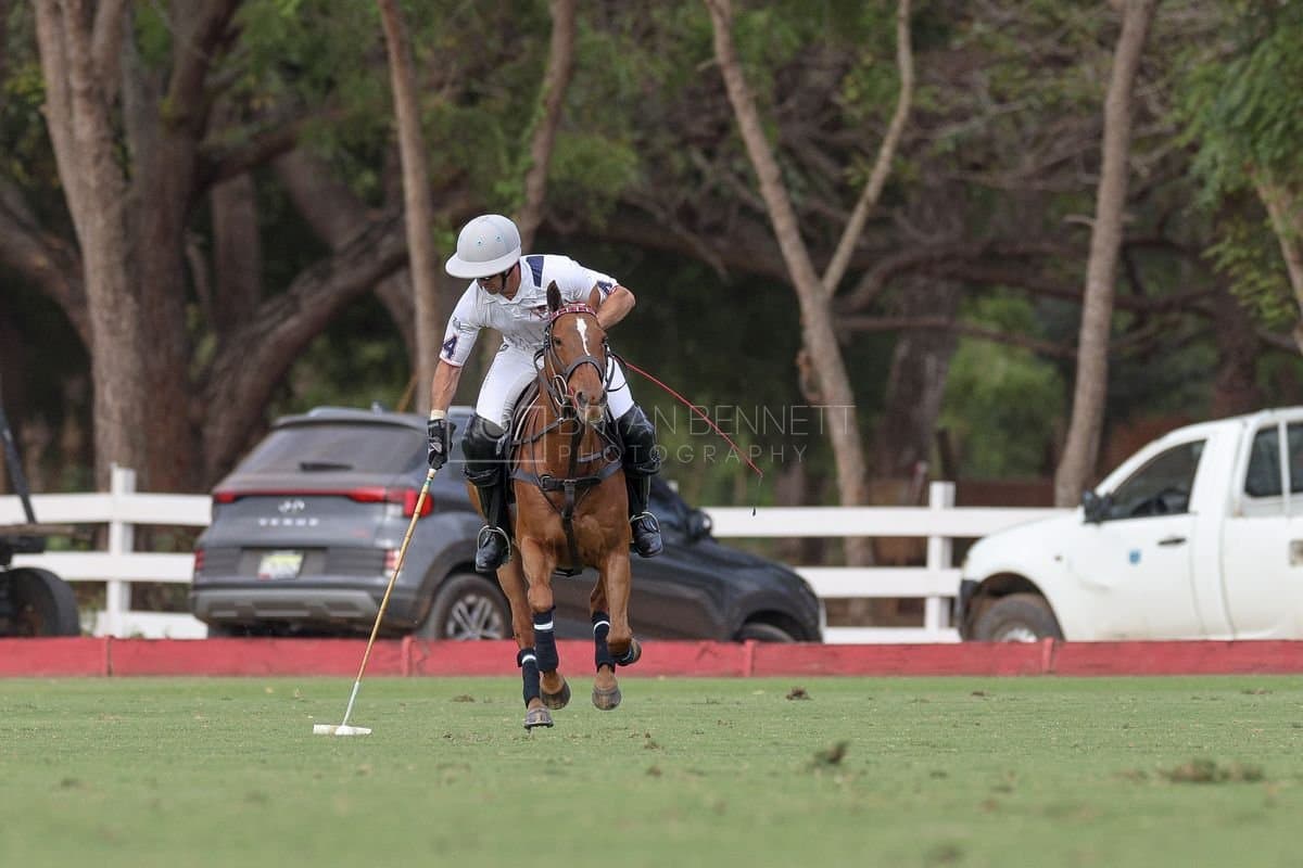 Lechuza Caracas and La Romanza 3J play polo during the Copa Britanica at Casa de Campo in La Romana, La Romana, Dominican Republic on March 1, 2026. (Photos by Bryan Bennett)