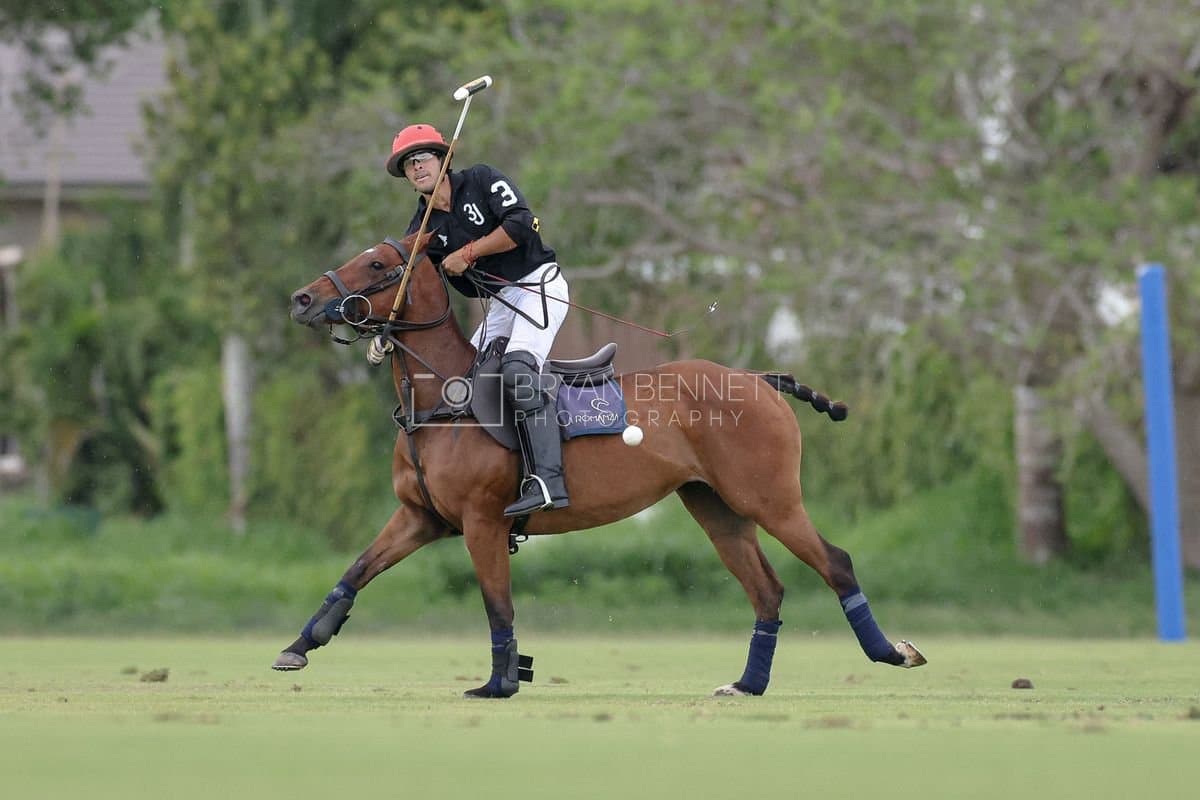 Casa de Campo and La Romanza 3J play polo during the Casa de Campo Challenge at Casa de Campo in La Romana, Dominican Republic on April 4, 2025. (Photo by Bryan Bennett)