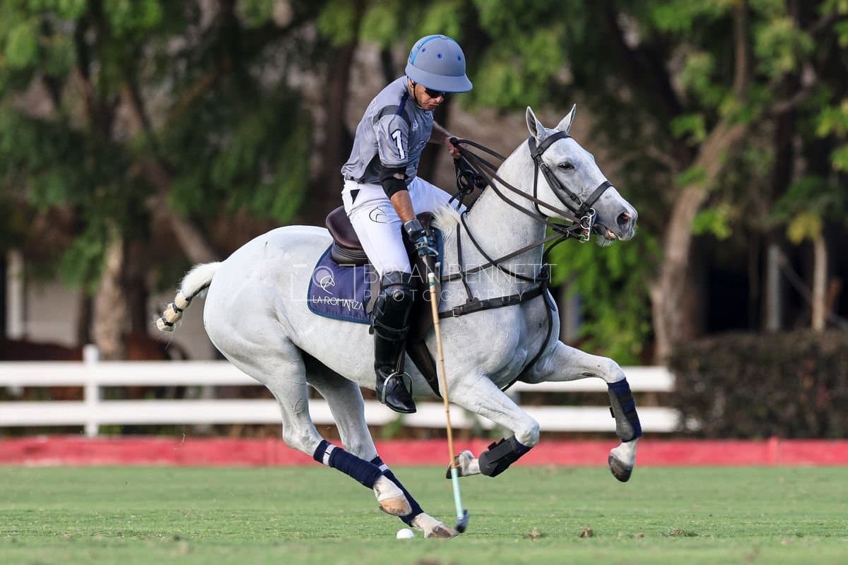 La Suiza and La Carbuccia play polo at Casa de Campo in La Romana, Dominican Republic on August 8, 2026. (Photos by Bryan Bennett)