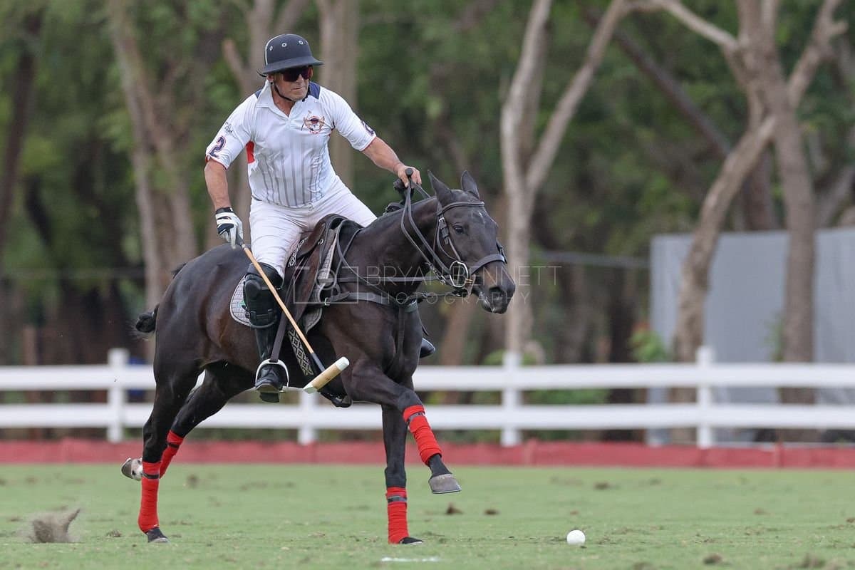 Lechuza Caracas and La Romanza 3J play polo during the Copa Britanica at Casa de Campo in La Romana, La Romana, Dominican Republic on March 1, 2026. (Photos by Bryan Bennett)