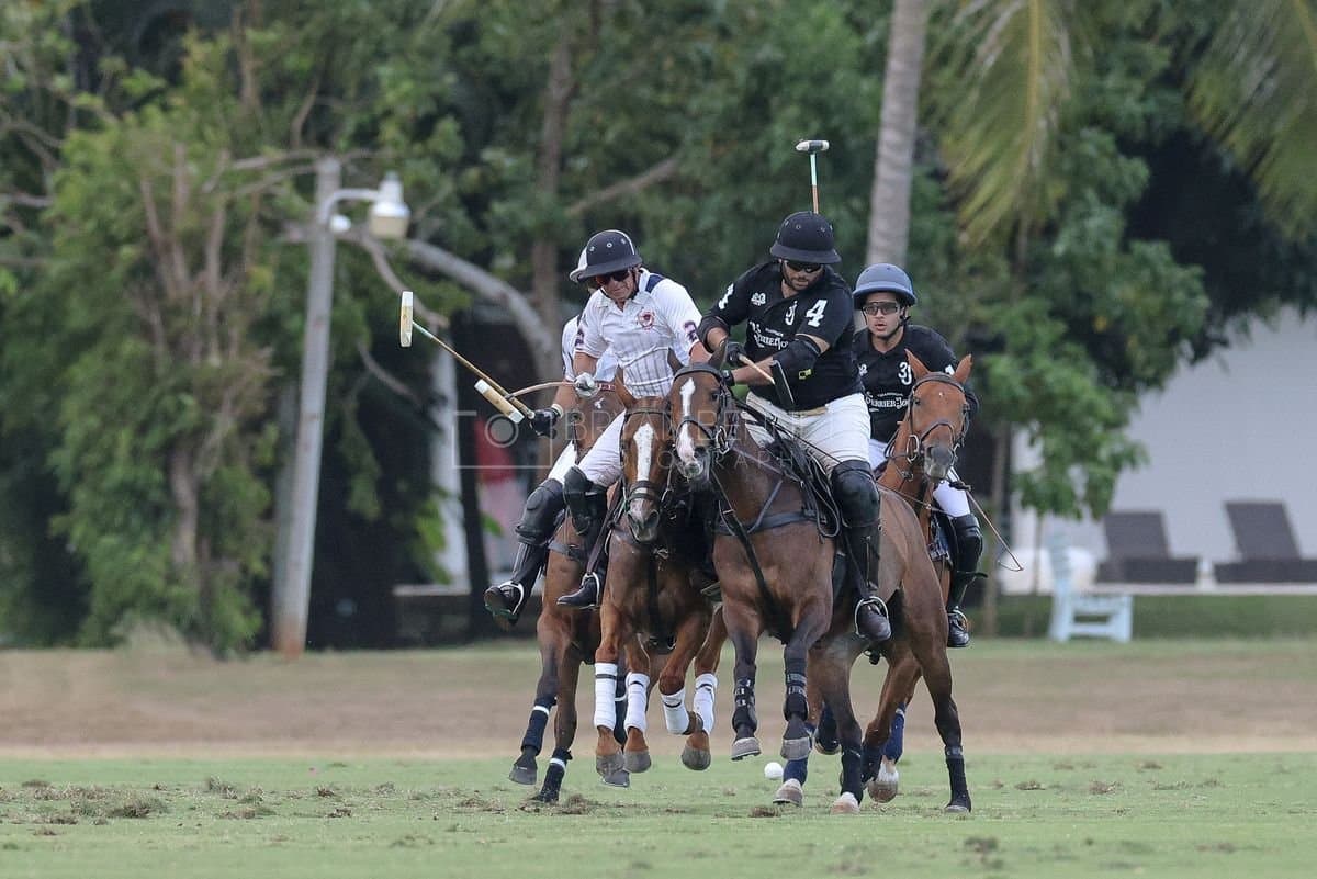 Lechuza Caracas and La Romanza 3J play polo during the Copa Britanica at Casa de Campo in La Romana, La Romana, Dominican Republic on March 1, 2026. (Photos by Bryan Bennett)