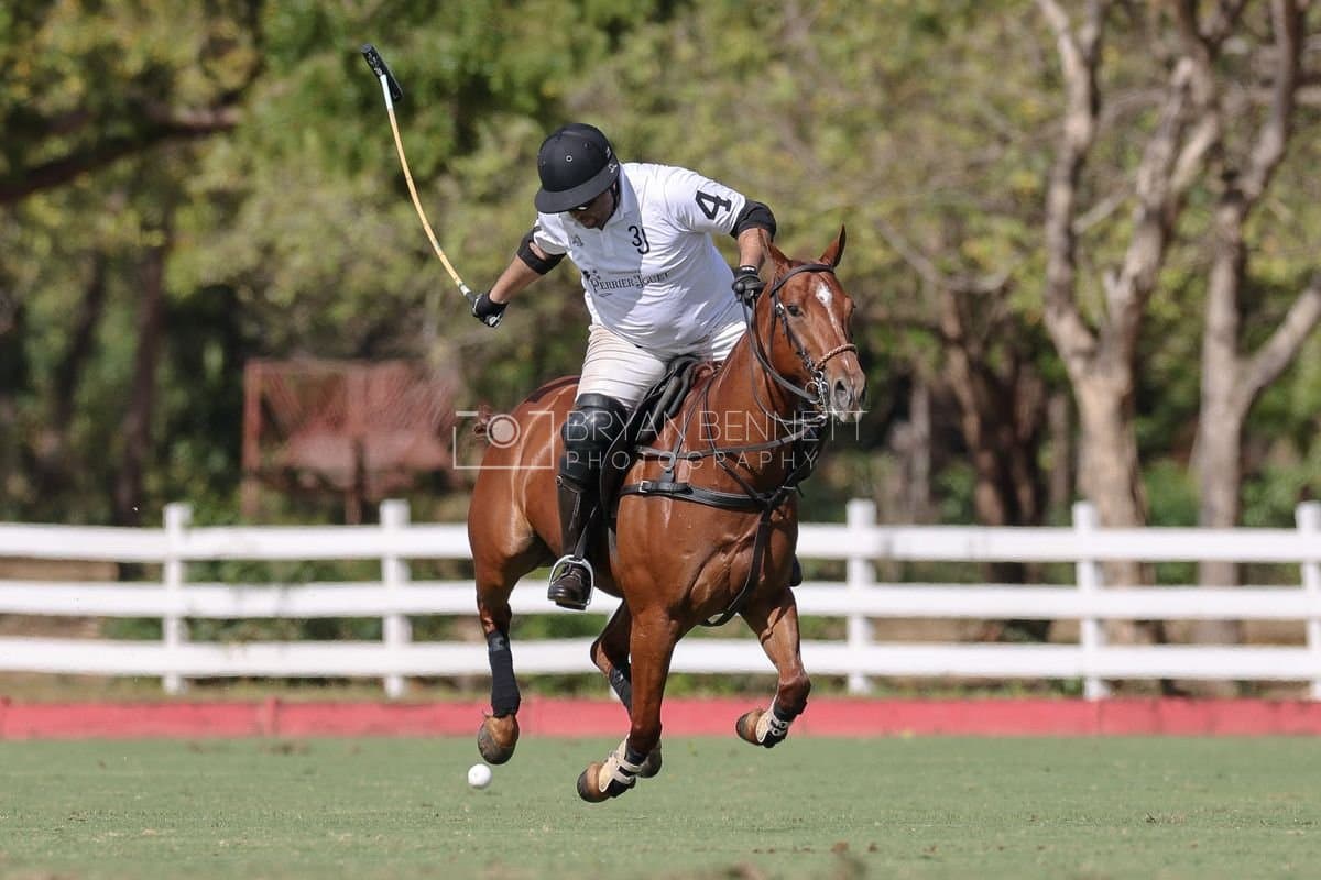 La Romanza 3J and La Espada Gulf play polo during the Copa Britanica at Casa de Campo Polo Club in La Romana, Dominican Republic on March 6, 2026. (Photos by Bryan Bennett)