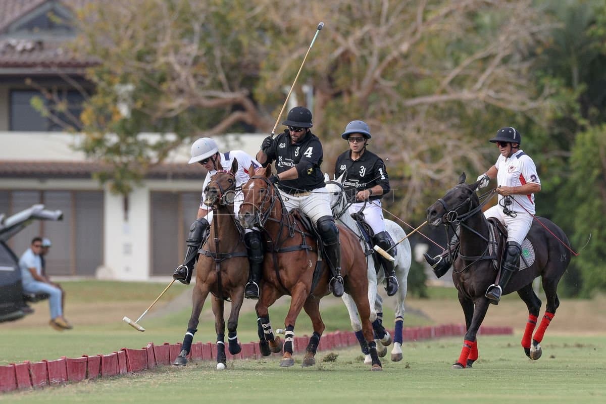 Lechuza Caracas and La Romanza 3J play polo during the Copa Britanica at Casa de Campo in La Romana, La Romana, Dominican Republic on March 1, 2026. (Photos by Bryan Bennett)
