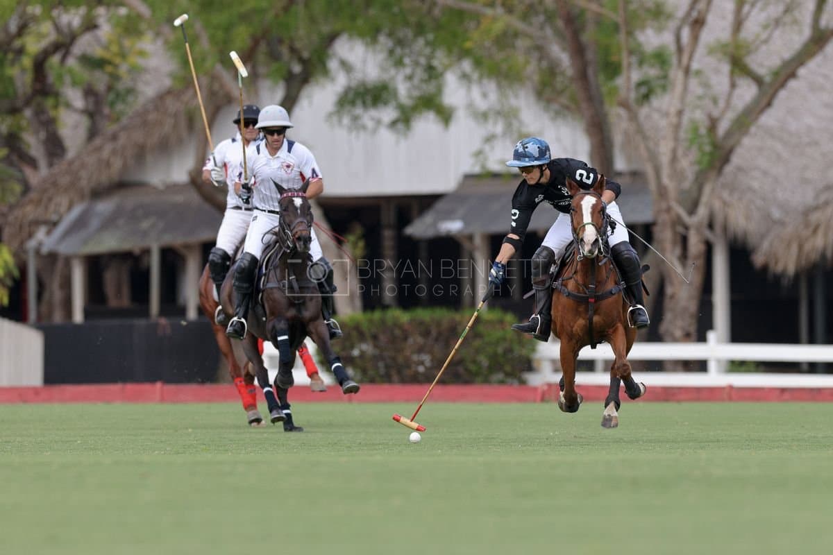 Lechuza Caracas and La Romanza 3J play polo during the Copa Britanica at Casa de Campo in La Romana, La Romana, Dominican Republic on March 1, 2026. (Photos by Bryan Bennett)