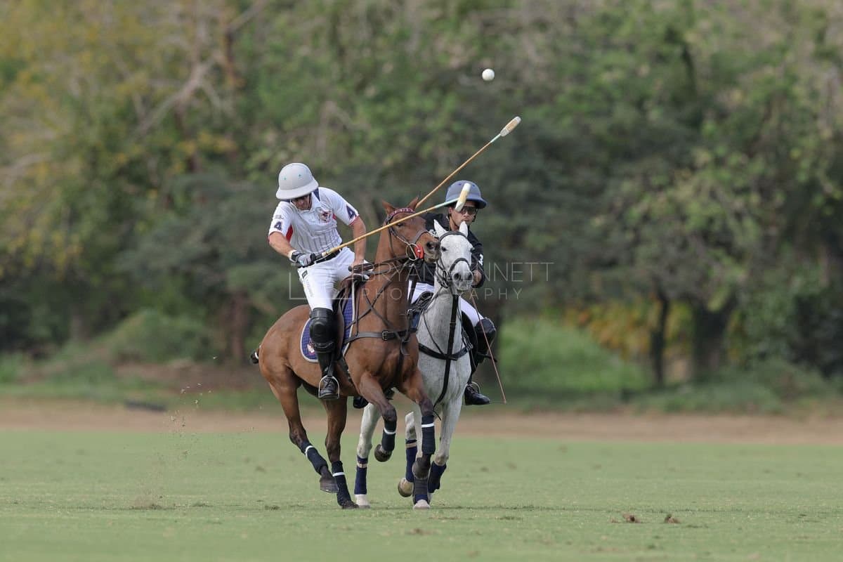 Lechuza Caracas and La Romanza 3J play polo during the Copa Britanica at Casa de Campo in La Romana, La Romana, Dominican Republic on March 1, 2026. (Photos by Bryan Bennett)