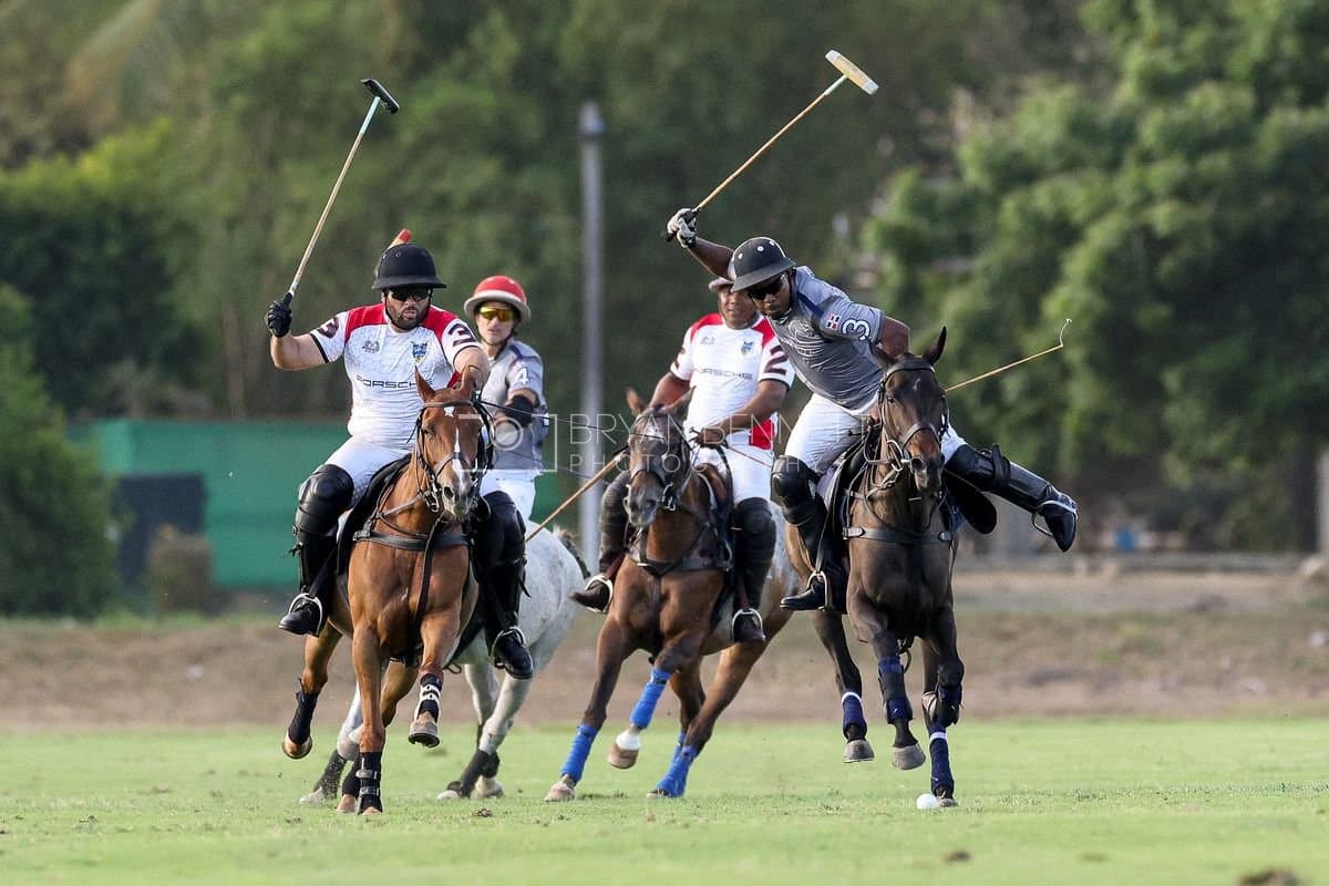 La Suiza and La Carbuccia play polo at Casa de Campo in La Romana, Dominican Republic on August 8, 2026. (Photos by Bryan Bennett)