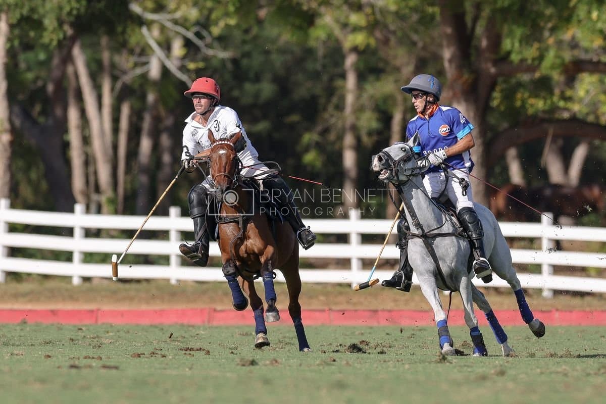 La Romanza 3J and La Espada Gulf play polo during the Copa Britanica at Casa de Campo Polo Club in La Romana, Dominican Republic on March 6, 2026. (Photos by Bryan Bennett)