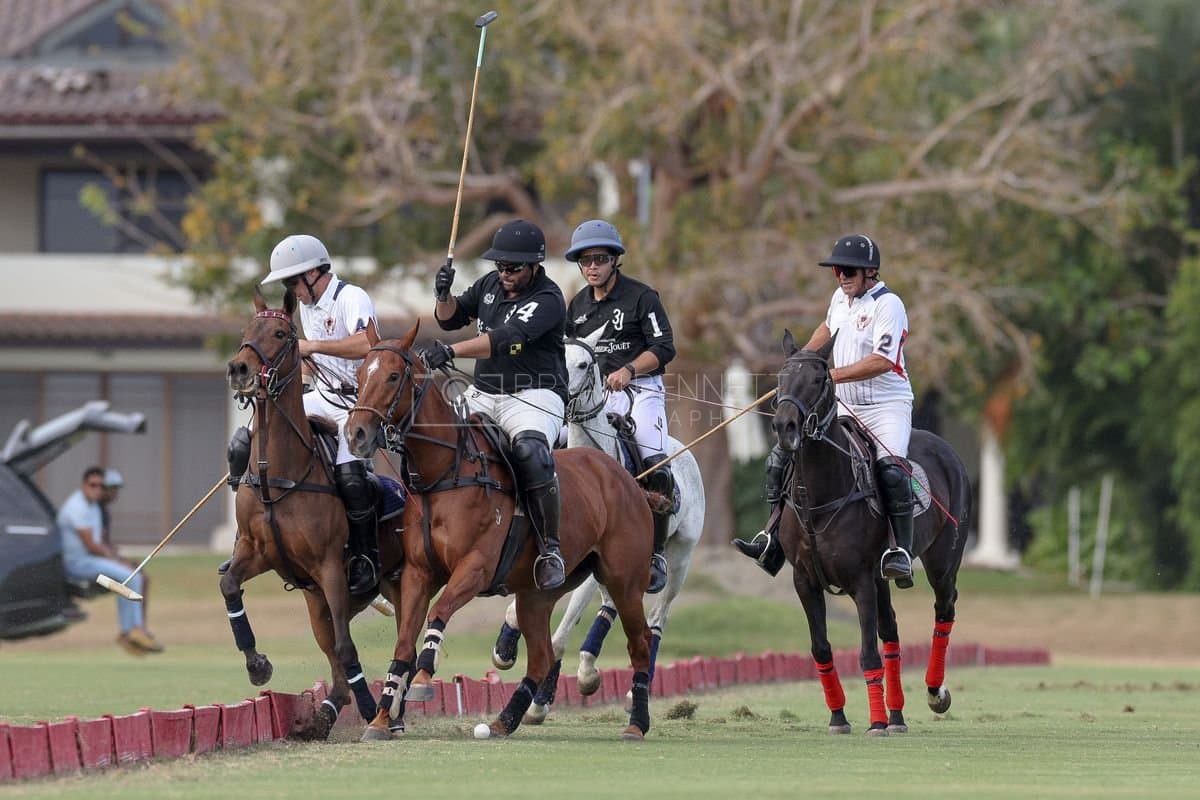 Lechuza Caracas and La Romanza 3J play polo during the Copa Britanica at Casa de Campo in La Romana, La Romana, Dominican Republic on March 1, 2026. (Photos by Bryan Bennett)