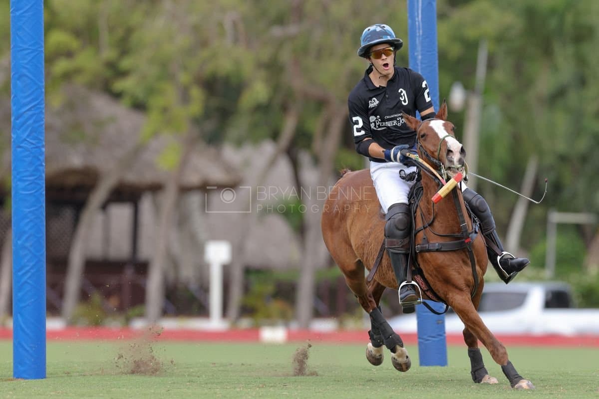 Lechuza Caracas and La Romanza 3J play polo during the Copa Britanica at Casa de Campo in La Romana, La Romana, Dominican Republic on March 1, 2026. (Photos by Bryan Bennett)