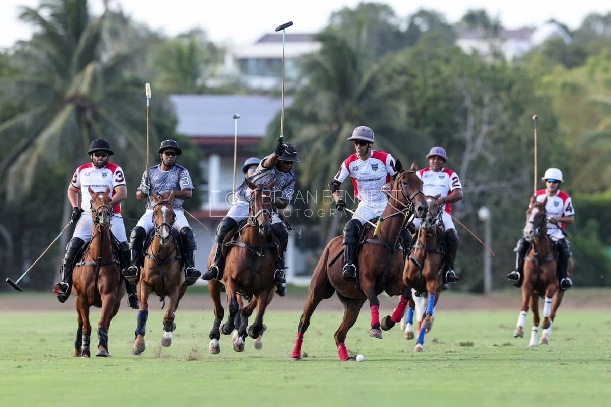 La Suiza and La Carbuccia play polo at Casa de Campo in La Romana, Dominican Republic on August 8, 2026. (Photos by Bryan Bennett)