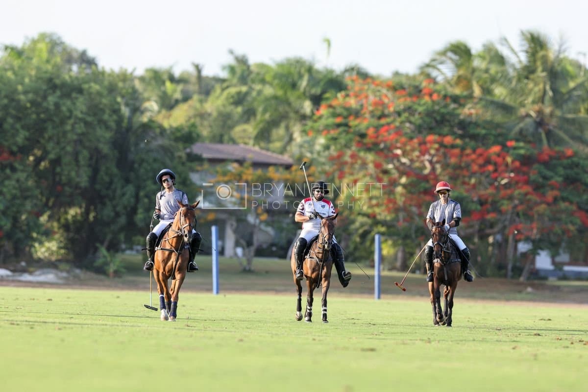 La Suiza and La Carbuccia play polo at Casa de Campo in La Romana, Dominican Republic on August 8, 2026. (Photos by Bryan Bennett)