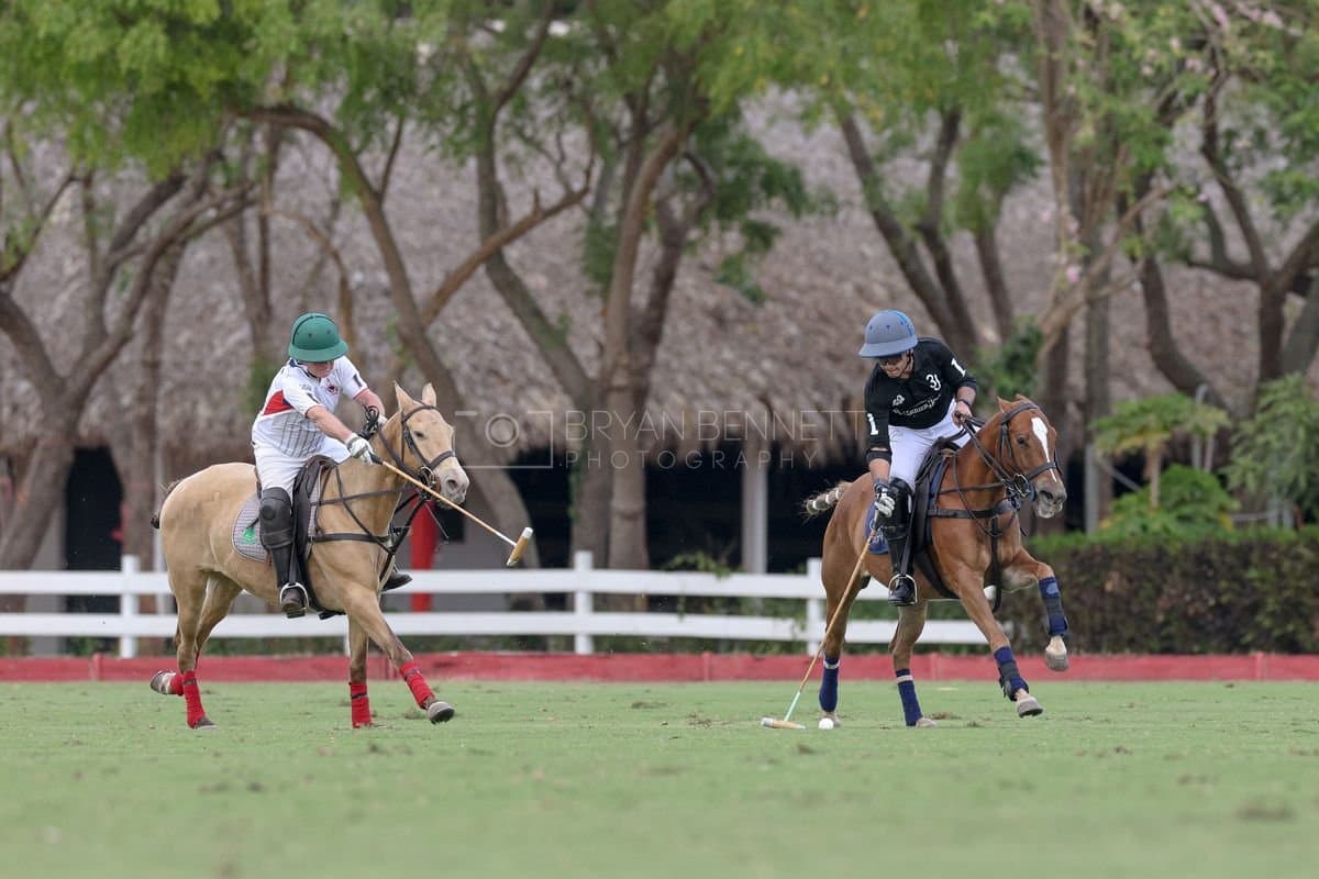 Lechuza Caracas and La Romanza 3J play polo during the Copa Britanica at Casa de Campo in La Romana, La Romana, Dominican Republic on March 1, 2026. (Photos by Bryan Bennett)