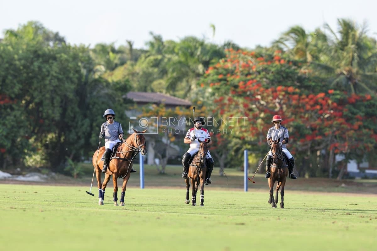 La Suiza and La Carbuccia play polo at Casa de Campo in La Romana, Dominican Republic on August 8, 2026. (Photos by Bryan Bennett)