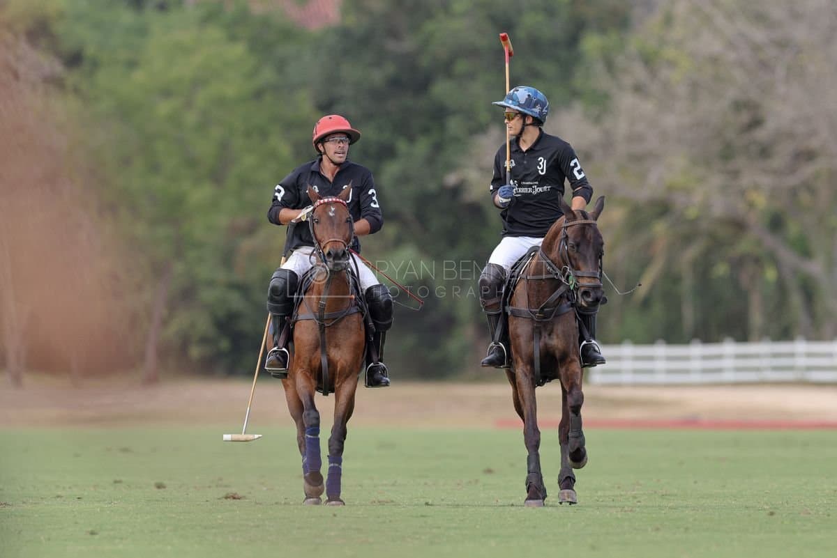 Lechuza Caracas and La Romanza 3J play polo during the Copa Britanica at Casa de Campo in La Romana, La Romana, Dominican Republic on March 1, 2026. (Photos by Bryan Bennett)
