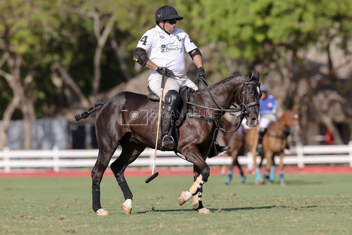 La Romanza 3J and La Espada Gulf play polo during the Copa Britanica at Casa de Campo Polo Club in La Romana, Dominican Republic on March 6, 2026. (Photos by Bryan Bennett)
