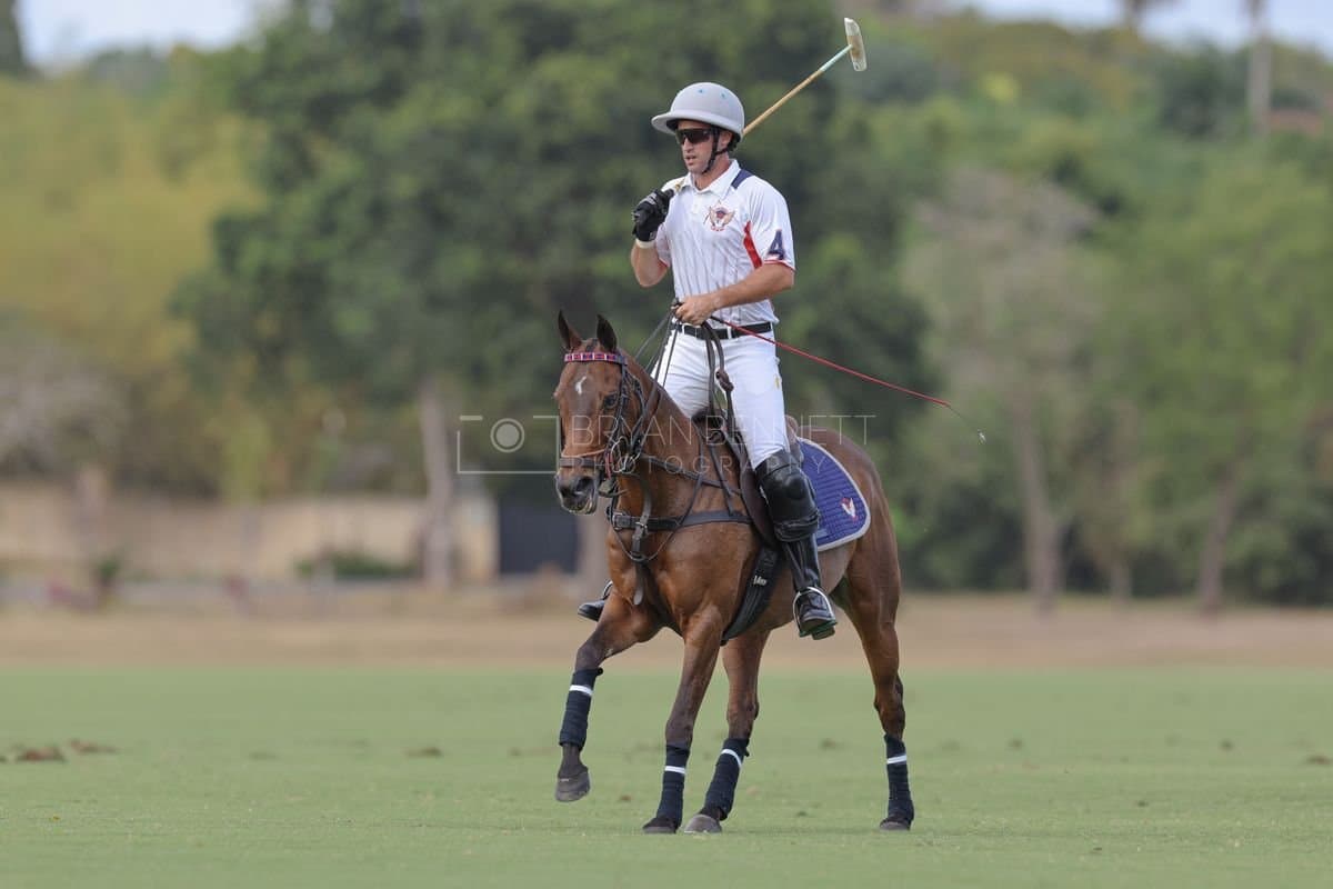 Lechuza Caracas and La Romanza 3J play polo during the Copa Britanica at Casa de Campo in La Romana, La Romana, Dominican Republic on March 1, 2026. (Photos by Bryan Bennett)