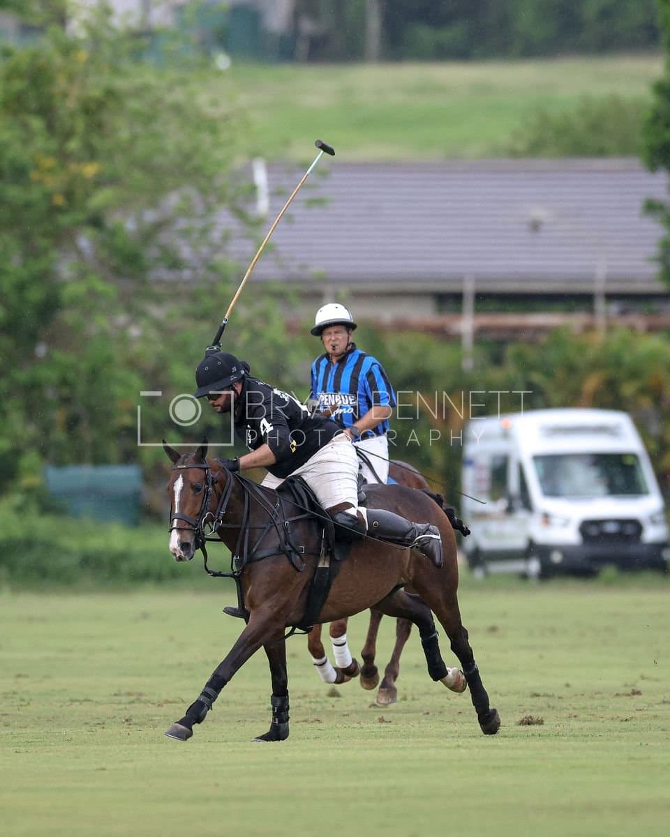 Casa de Campo and La Romanza 3J play polo during the Casa de Campo Challenge at Casa de Campo in La Romana, Dominican Republic on April 4, 2025. (Photo by Bryan Bennett)