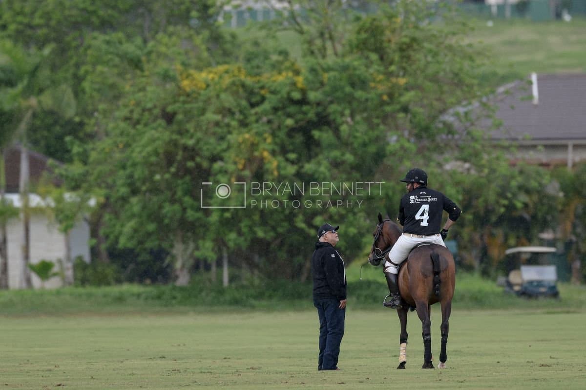 Casa de Campo and La Romanza 3J play polo during the Casa de Campo Challenge at Casa de Campo in La Romana, Dominican Republic on April 4, 2025. (Photo by Bryan Bennett)