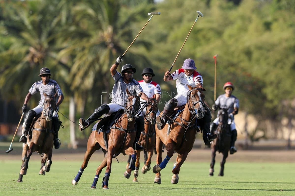 La Suiza and La Carbuccia play polo at Casa de Campo in La Romana, Dominican Republic on August 8, 2026. (Photos by Bryan Bennett)