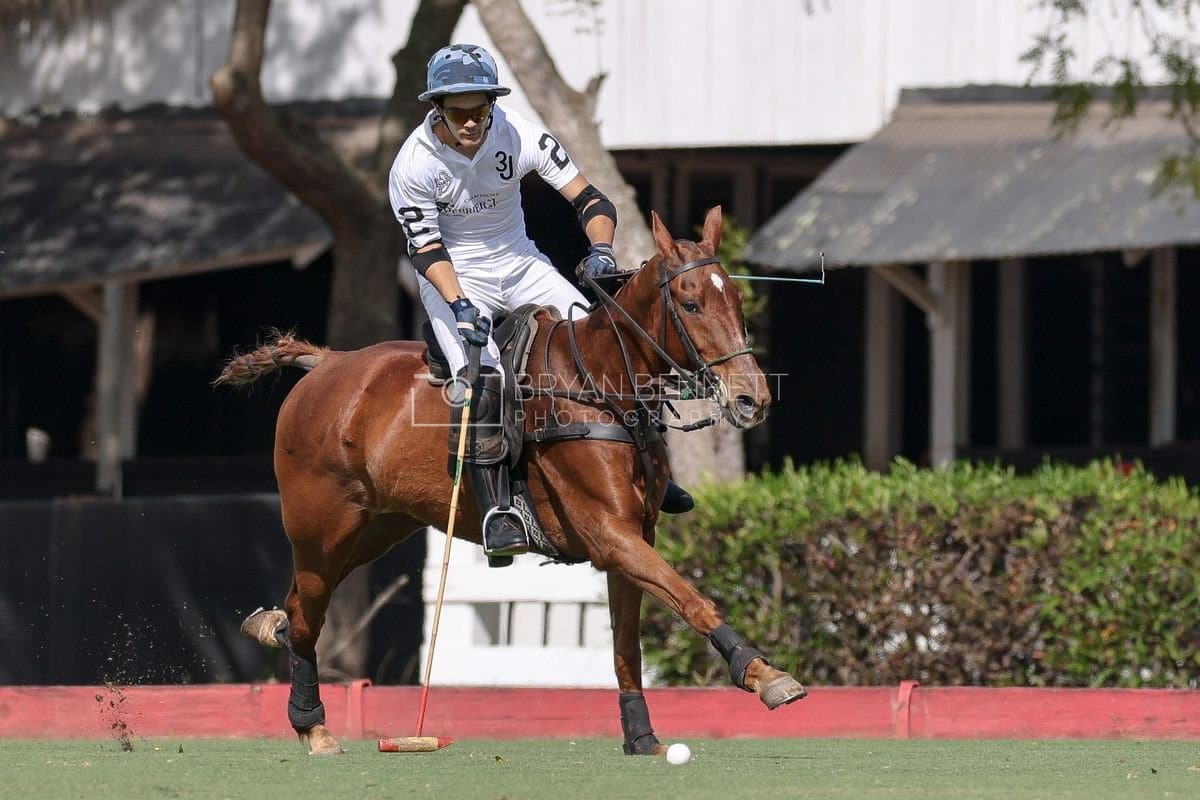 La Romanza 3J and La Espada Gulf play polo during the Copa Britanica at Casa de Campo Polo Club in La Romana, Dominican Republic on March 6, 2026. (Photos by Bryan Bennett)
