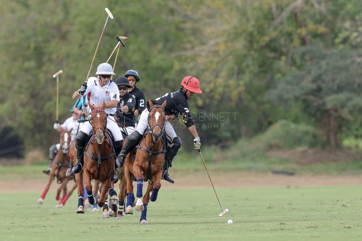 Lechuza Caracas and La Romanza 3J play polo during the Copa Britanica at Casa de Campo in La Romana, La Romana, Dominican Republic on March 1, 2026. (Photos by Bryan Bennett)