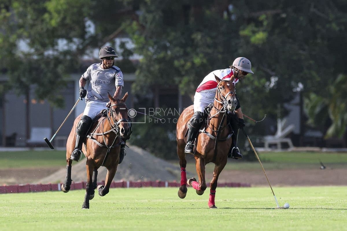 La Suiza and La Carbuccia play polo at Casa de Campo in La Romana, Dominican Republic on August 8, 2026. (Photos by Bryan Bennett)