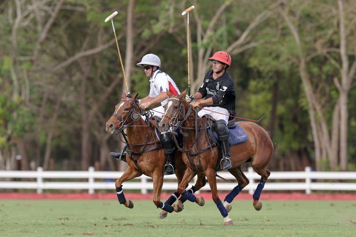Lechuza Caracas and La Romanza 3J play polo during the Copa Britanica at Casa de Campo in La Romana, La Romana, Dominican Republic on March 1, 2026. (Photos by Bryan Bennett)