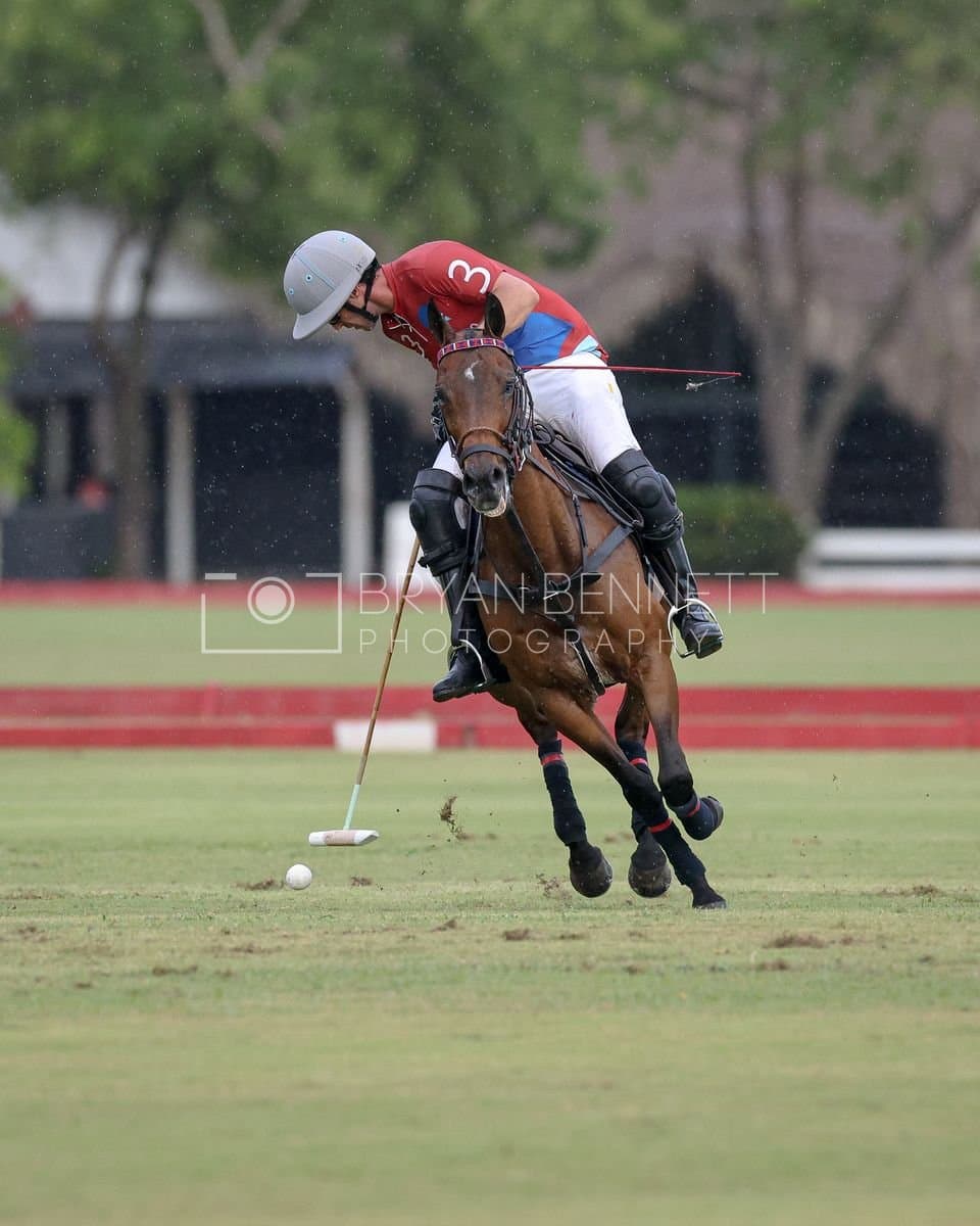 Casa de Campo and La Romanza 3J play polo during the Casa de Campo Challenge at Casa de Campo in La Romana, Dominican Republic on April 4, 2025. (Photo by Bryan Bennett)
