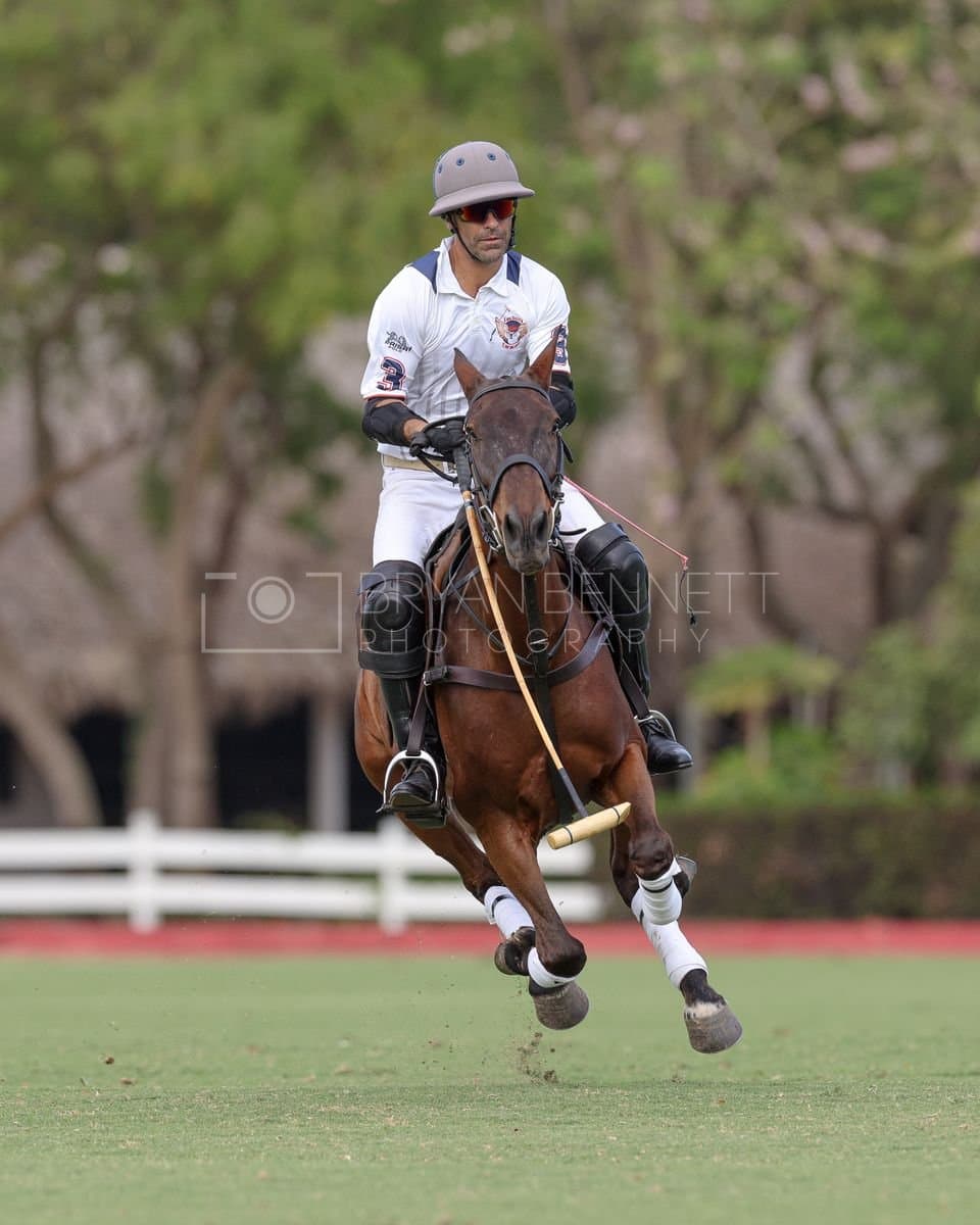Lechuza Caracas and La Romanza 3J play polo during the Copa Britanica at Casa de Campo in La Romana, La Romana, Dominican Republic on March 1, 2026. (Photos by Bryan Bennett)